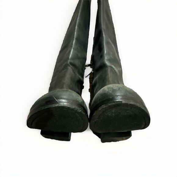 Boden Black Leather Knee High Riding Boots Classic Equestrian Style Size 6 EU 37 - Picture 9 of 11